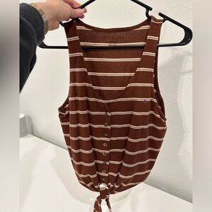 American eagle brown stripped tank size S